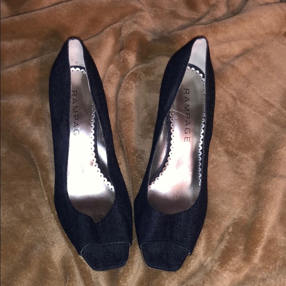 DENIM RAMPAGE HEELS SIZE 8.5 - Picture 4 of 8